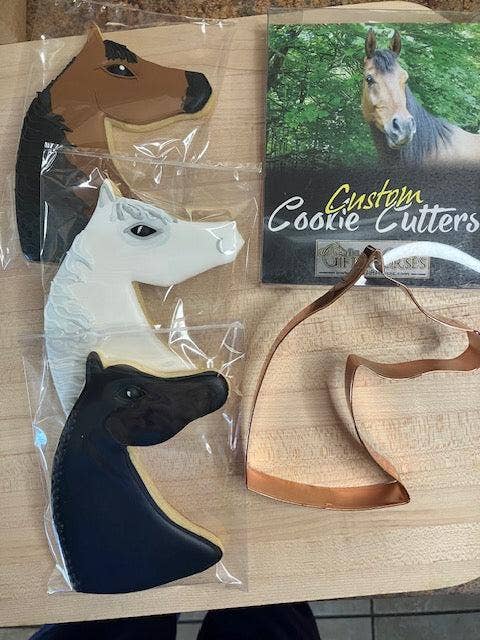 The Gift Horses - Vente Emporte-pièce - « EMPORTE-PIÈCES HORSEHEAD » - Grand avec boîte-cadeau contenant des recettes (4 types de races), cadeaux pour la fête des mères, cadeaux de Noël0
