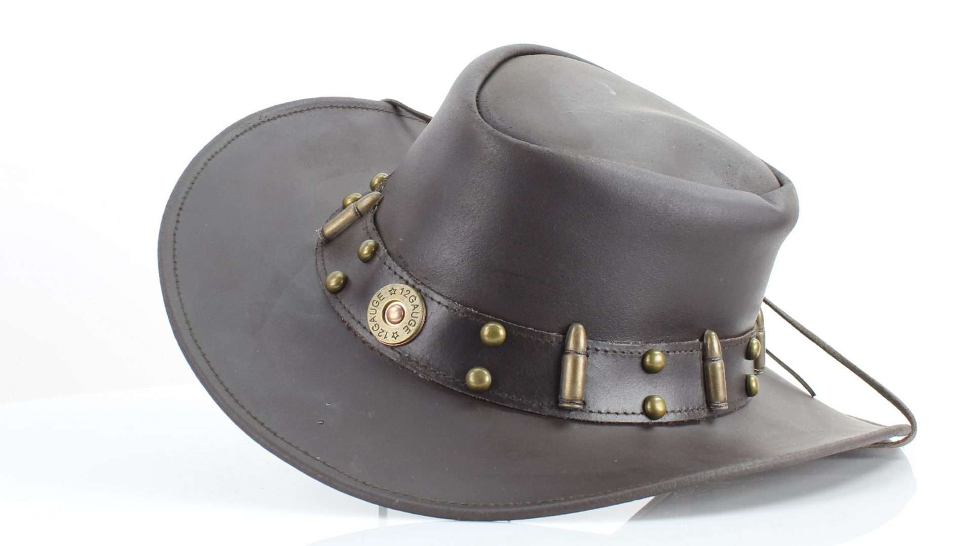 Leather Impressions Inc - Wholesale Cowboy Hat - Unisex - Shapeable Cowboy Hat with 12 Gauge Bullet Slice & Embellishe12
