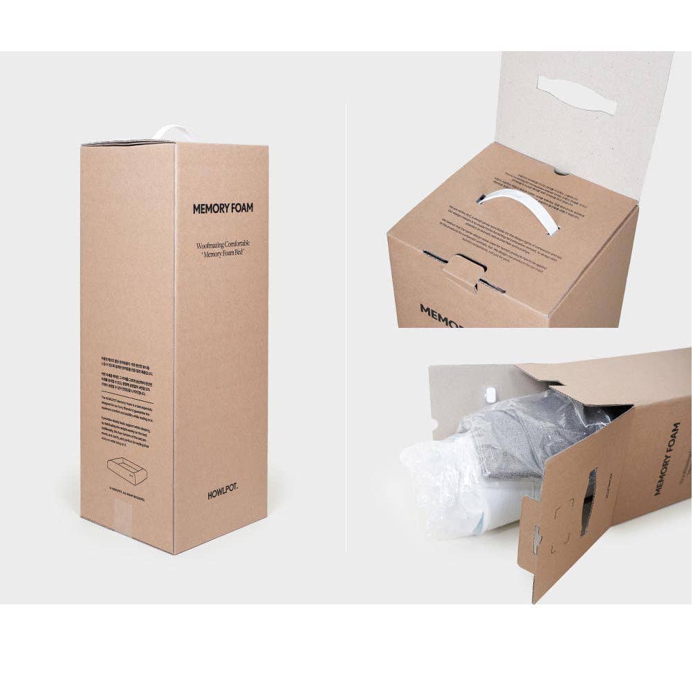 HOWLPOT. USA – Großhandel Haustierbett – Katze/Hund – Memory Foam (Aschbraun)8