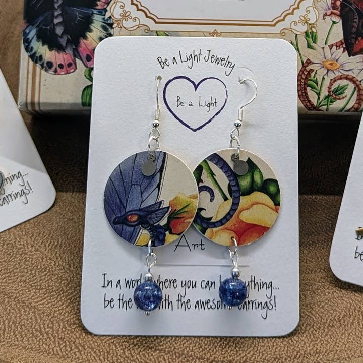 Pendientes artísticos para mujer, artistas del tarot, espirituales, reciclados para venta al por mayor de Be a Light Jewelry