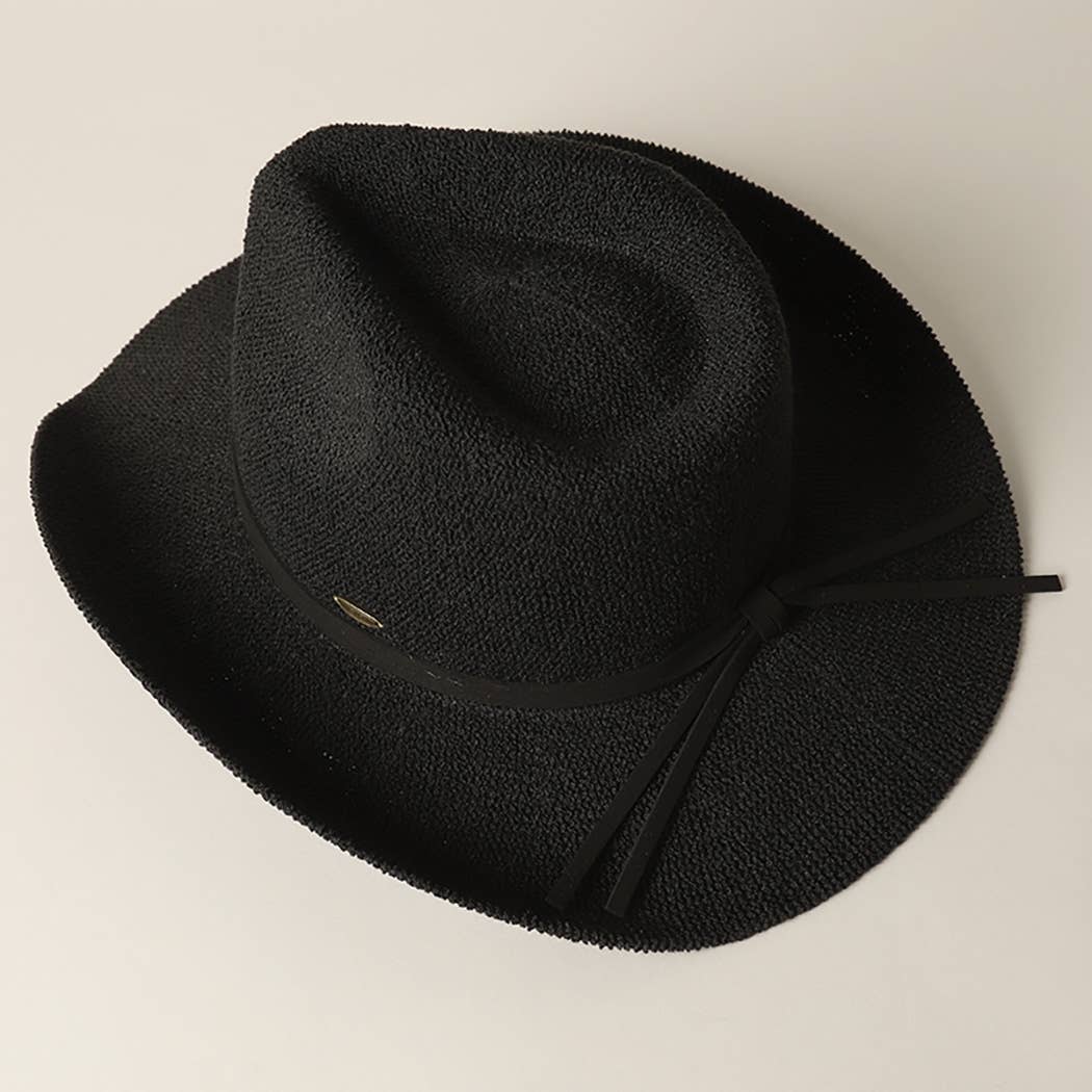 Fashion City – wholesale Cowboy Hat – Women’s – Solid Color Terry Cloth Cowboy Panama Adjustable Sun Hat
4