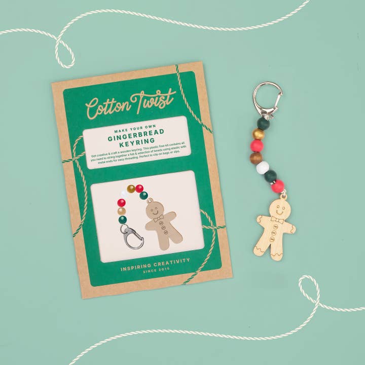 Make Your Own Gingerbread Character Keyring for wholesale by Cotton Twist (USA DUTIES PAID)
