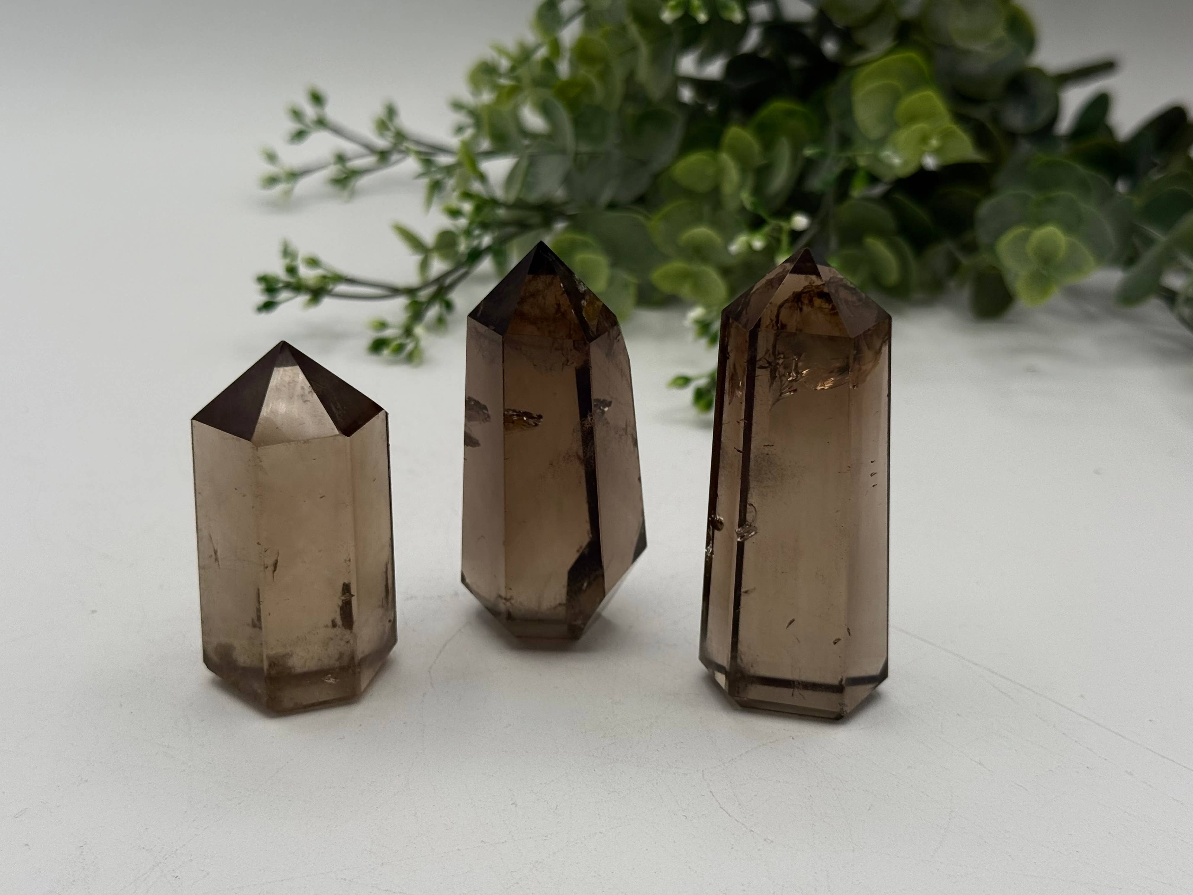 Meraki Gemstones - Wholesale Spiritual Stone/Crystal - Smoky Quartz Crystal Polished Points - BRAZIL2