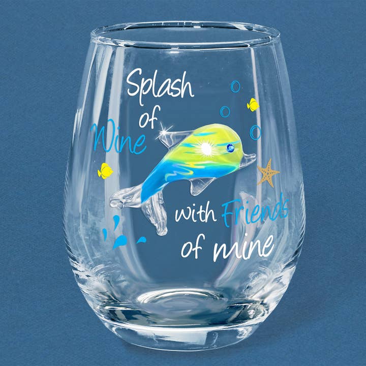 GW2-S0 277: Dolphin "Splash of Wine" for wholesale by Glass Baron