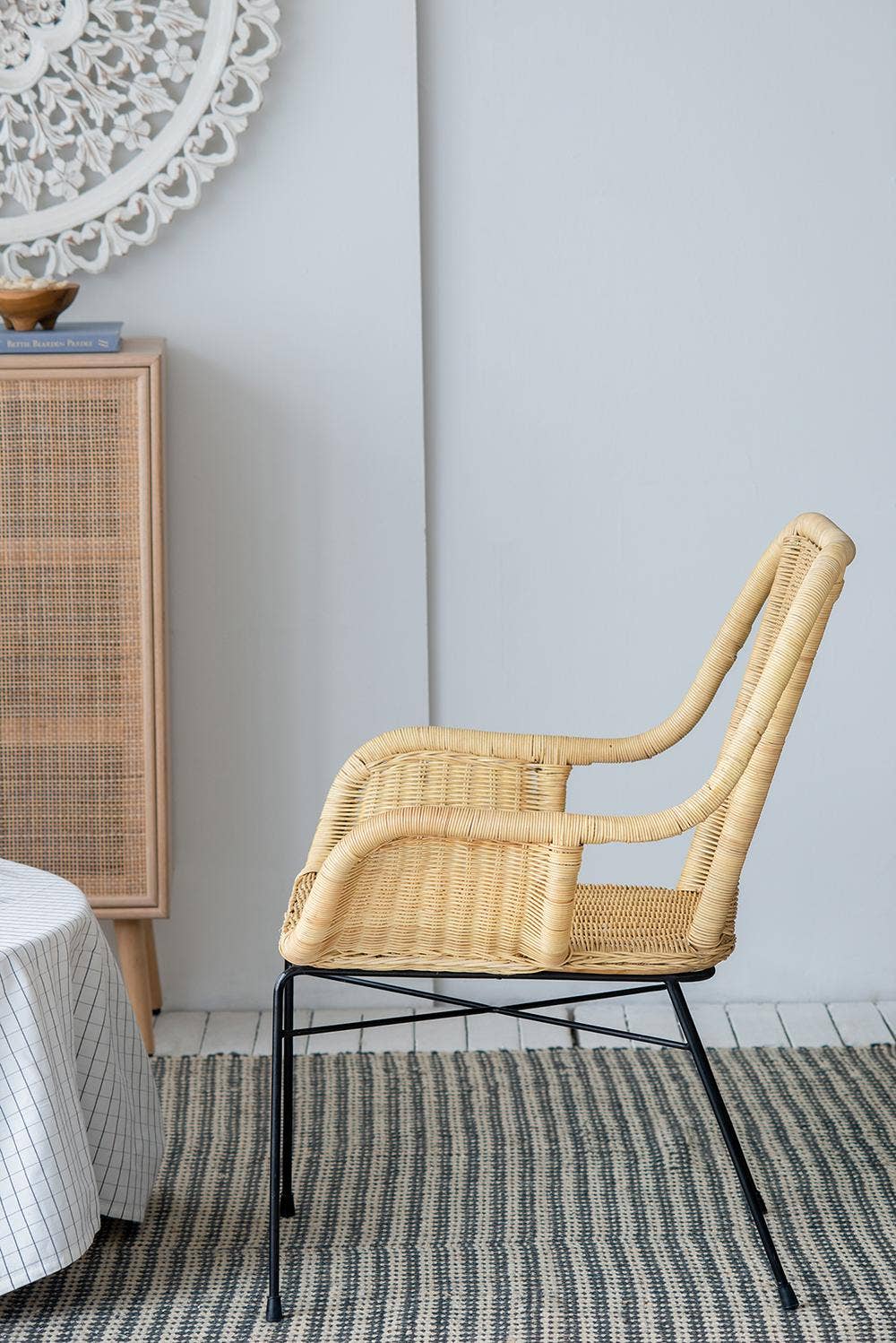 A&B Home Group Inc. - Vente Chaises - Chaise Januar 26,5x23,5x34" - Beige/Noir3