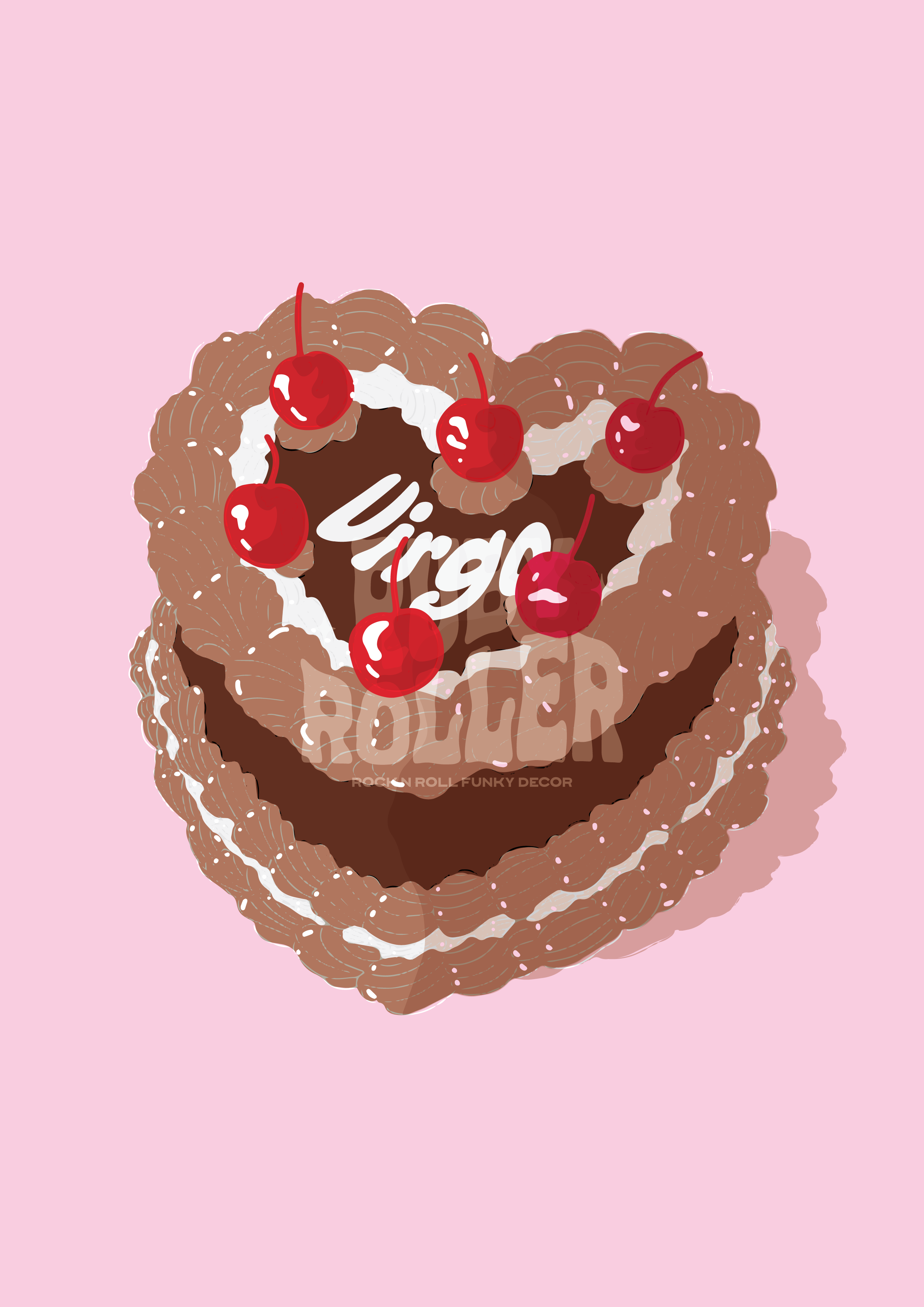 Ruby Roller Art - Wholesale Kunstprint - Esthetische harttaart met kersen sterrenbeeld kunstprint14