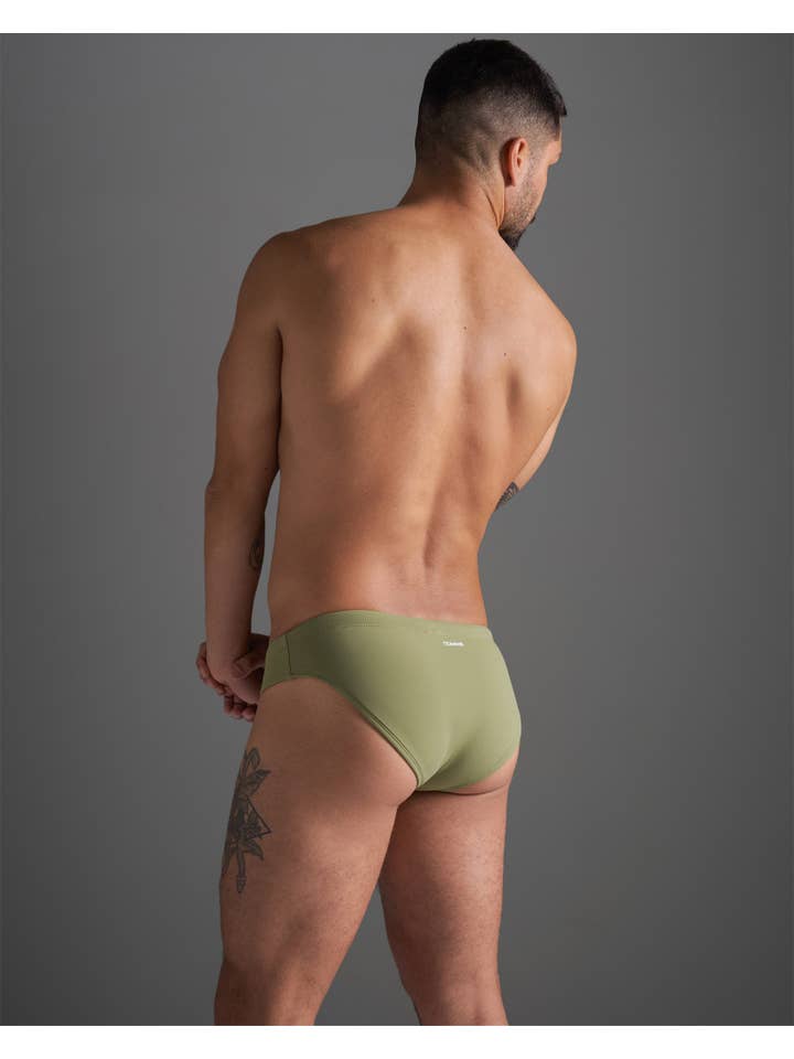 TEAMM8 - Wholesale Zwembroek - Heren - TEAMM8 Standaard Zwemslip - Legergroen2