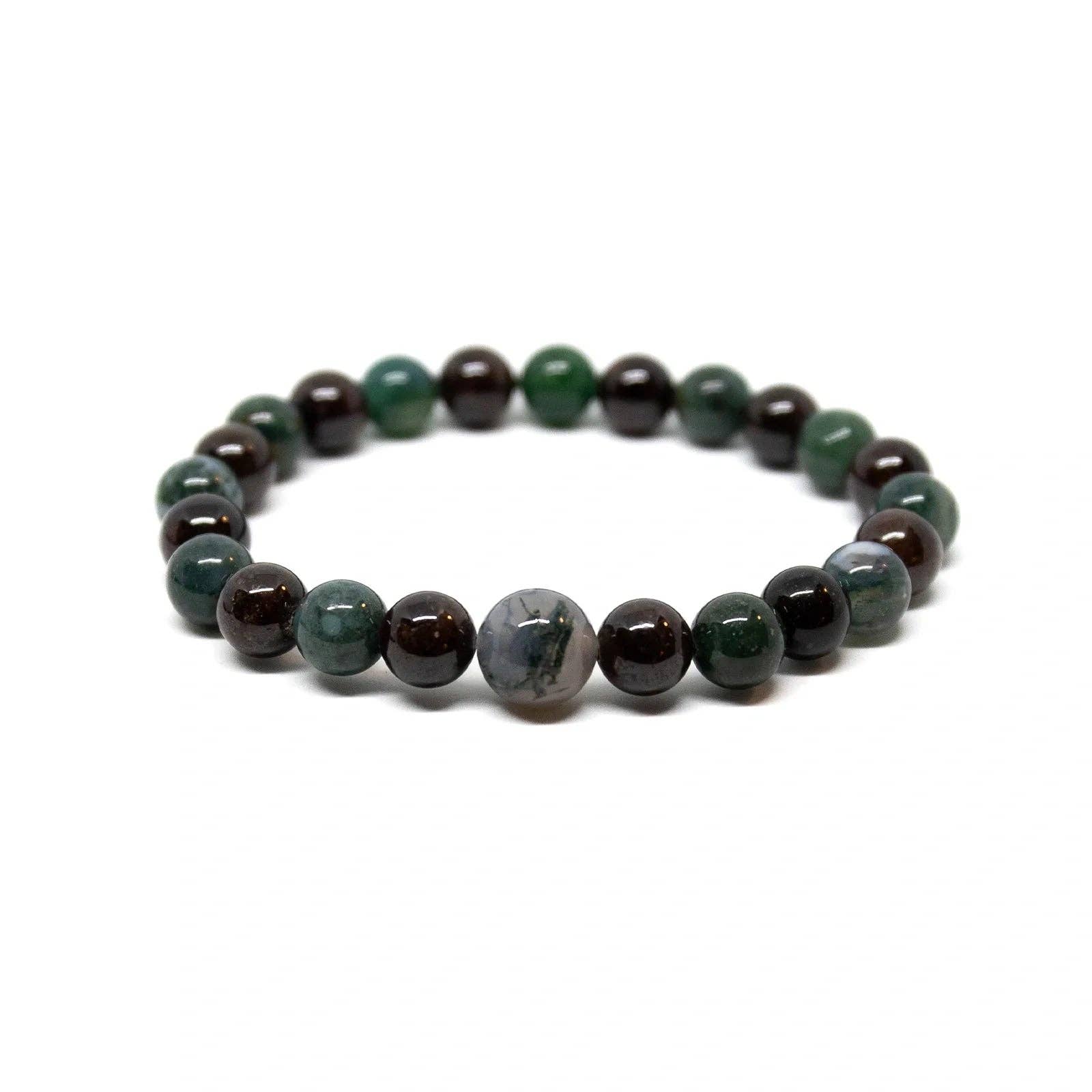 Namu Baru Inc. – Engroshandel Perlearmbånd – Moss Agate Perleformet Armbånd Håndled Mala 6mm - Lille håndled1