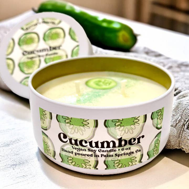 Cucumber Candle | Fresh Scent | Gender Neutral Gift for wholesale by Raven’s Hearth