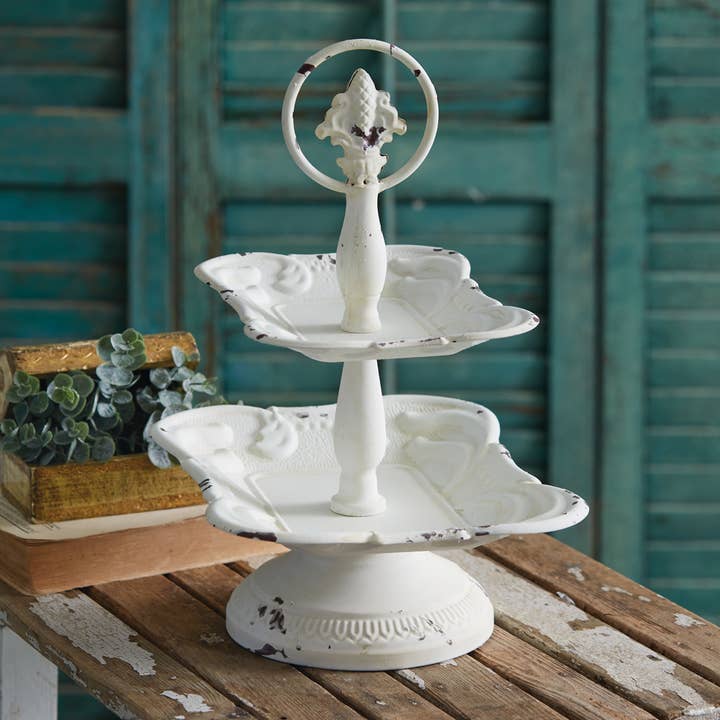 CTW Home Collection - Wholesale Decorative Tray - Two-Tiered Ariella Tray