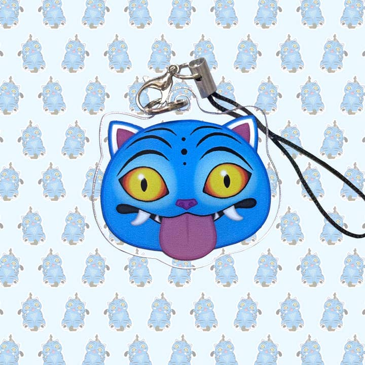 Derpy Tiger Mini Acrylic Charm for wholesale by Parasol Paper