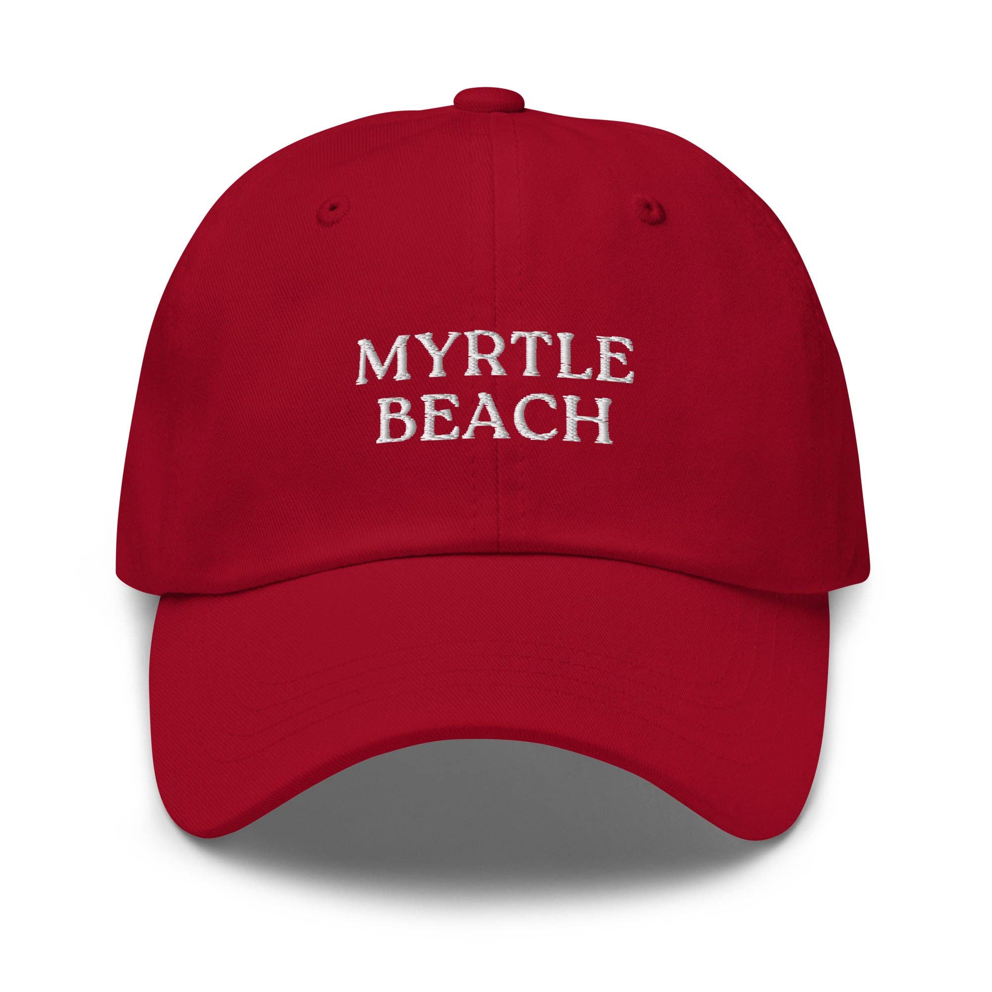 CRE PYT - Wholesale Baseball Cap - Unisex - Myrtle Beach SC South Carolina Embroidered Dad Hat | White Thread2