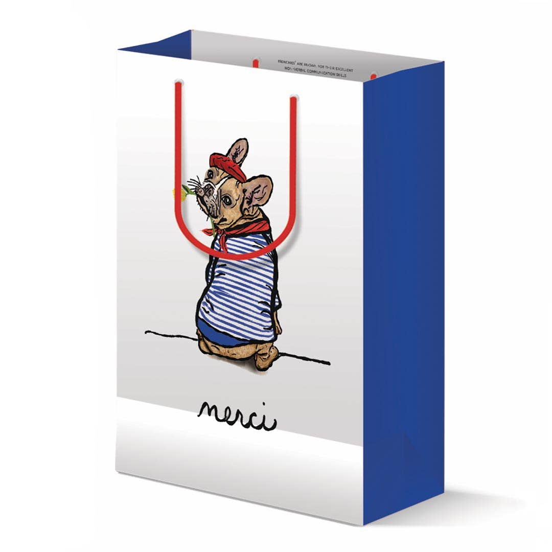 Mitzi Bitsy Spider - Wholesale Gift Bag - Merci, Frenchi — French Bull Dog Thank You Gift Bag1
