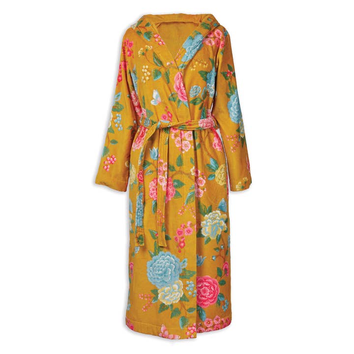 Peignoir floral multicolore jaune bonsoir pour la vente par Brunelli