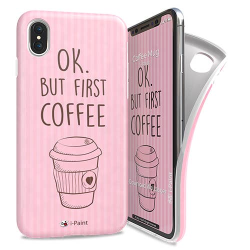 Coque Soft Slim pour iPhone X/XS - Design TASSE À CAFÉ en Italie pour la vente par i-Paint