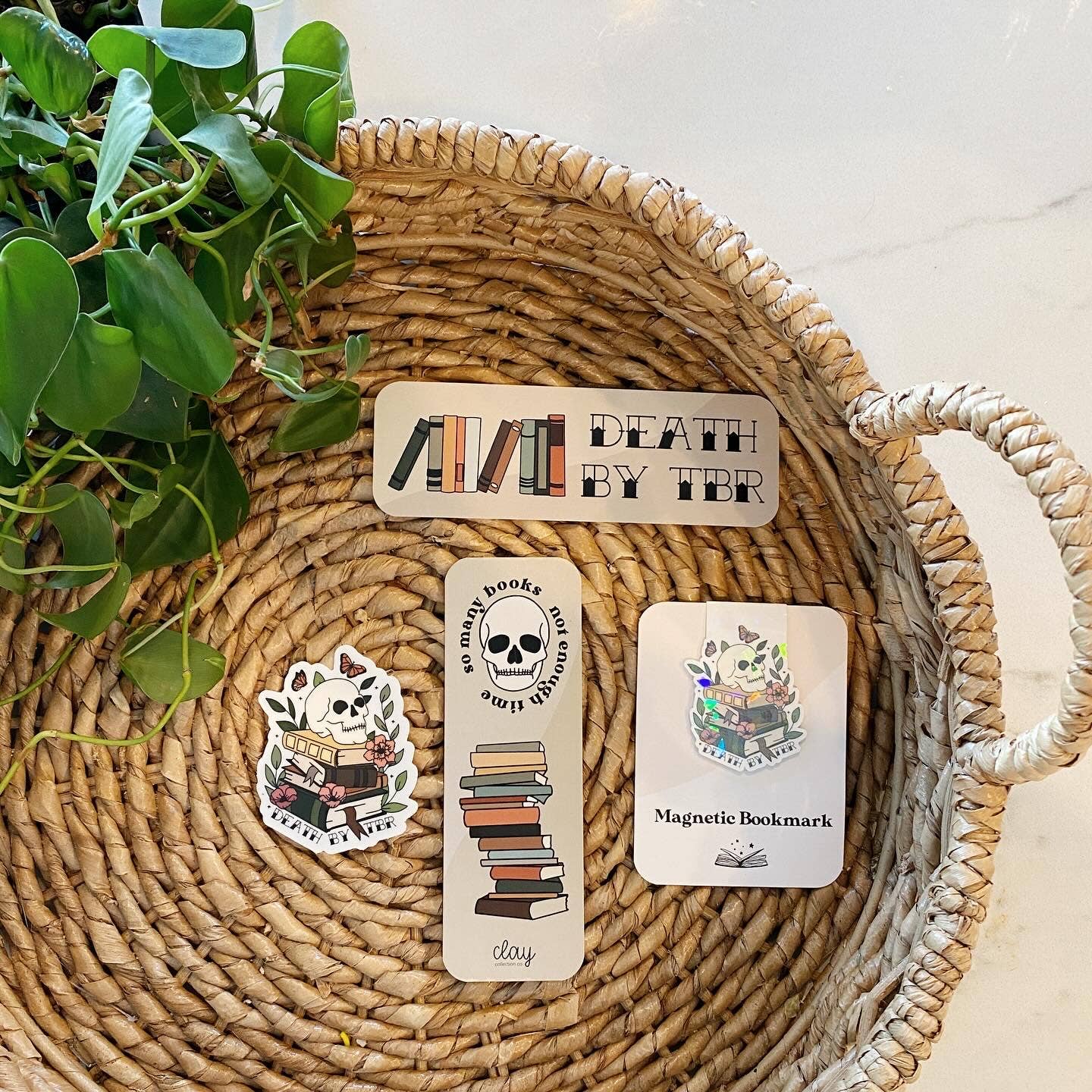 Clay Collection Co. – wholesale Bookmark – Death By TBR | Magnetic Bookmark1