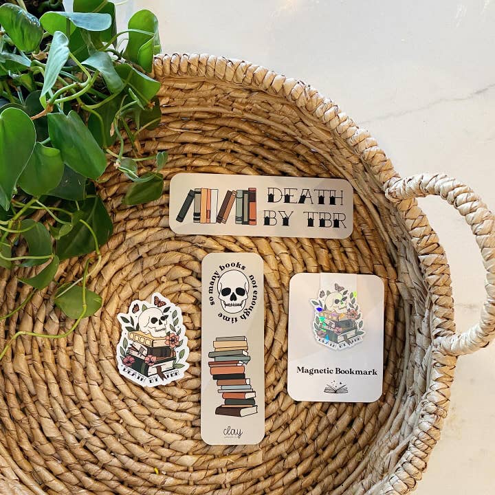 Clay Collection Co. – wholesale Bookmark – Death By TBR | Magnetic Bookmark1