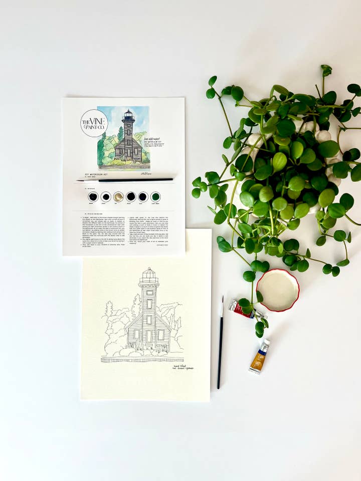 Kit Fai da Te Faro di Grand Island - Faro del Michigan per la vendita all'ingrosso da parte di The Vine Paint Co