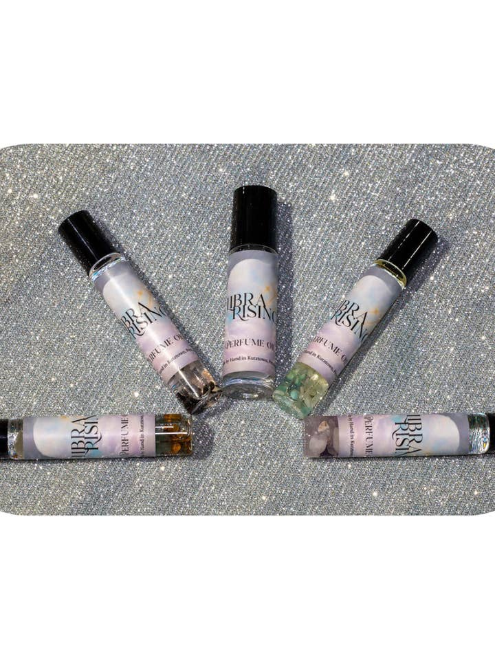 10ml Perfume Oil Rollerball w/ Crystals Ethereal Scent for wholesale by LibraRising LLC
