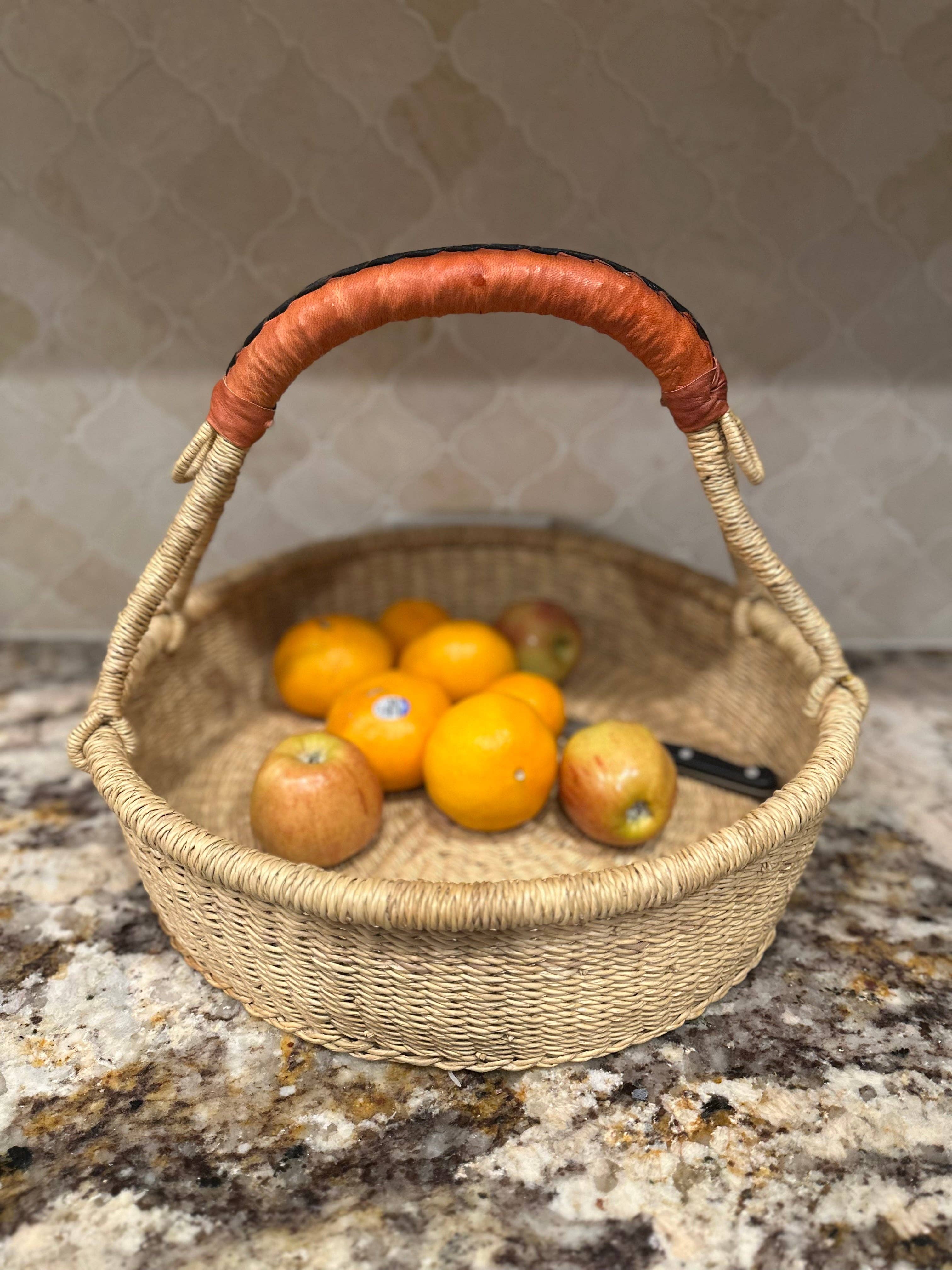 The African Home Goods - Wholesale Mand - Haverst Gevlochten Mand, Draagbare Tuin Oogstmand, voor Picknick, Paaseieren, Opslag, Verzamelen van Producten en Eieren2