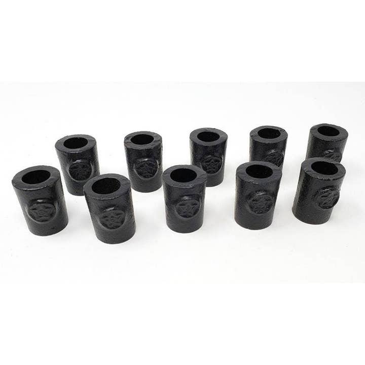 Portacandele a campana in ghisa con pentagramma 3,18 cm H x 2,54 cm L (10 pezzi) per la vendita all'ingrosso da parte di GREENROOTS USA LLC