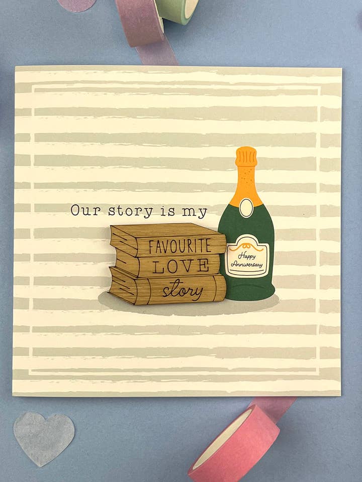 Liefdesverhaal, Huwelijksverjaardagskaart voor wholesale door KDee Designs