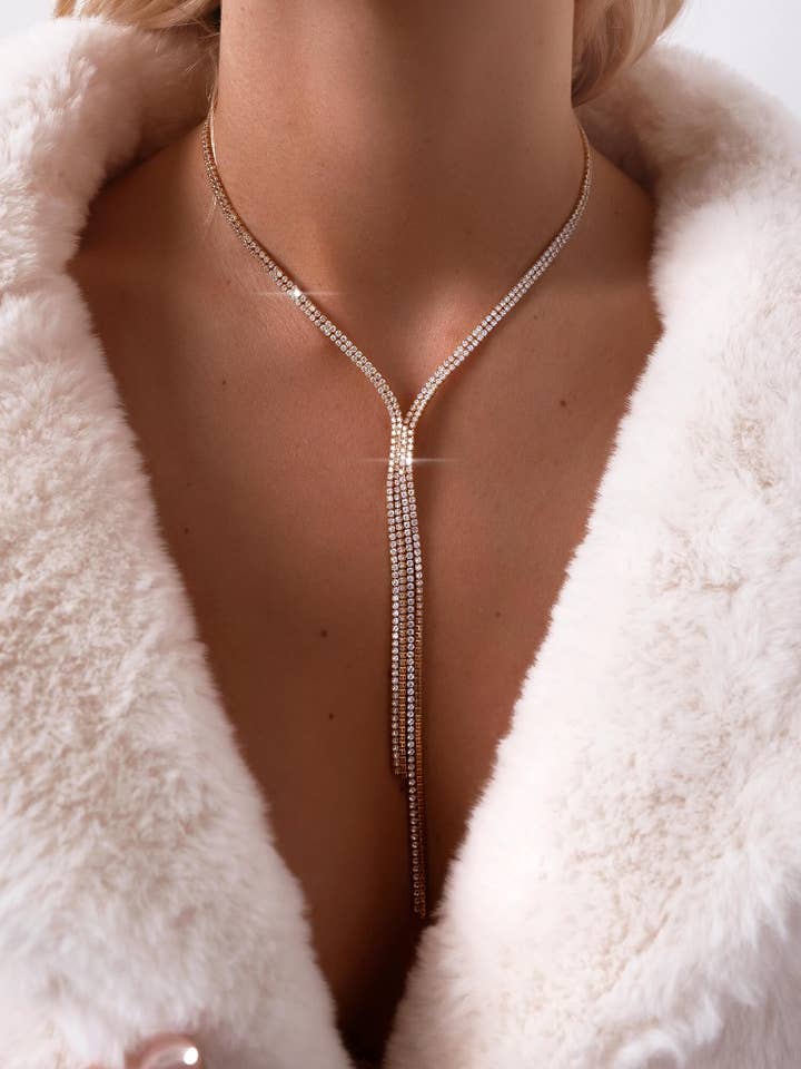 BAMBI GOLD STRASS NECKLACE for wholesale by AnnaKey