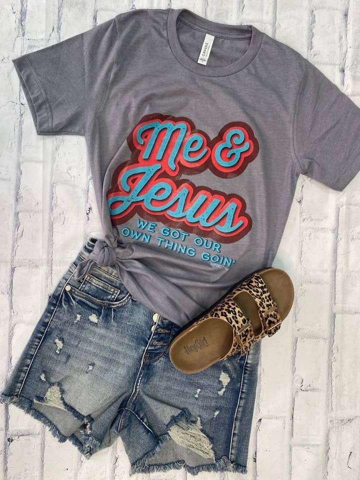 Me & Jesus Graphic T-Shirt for wholesale by Ranch Swag