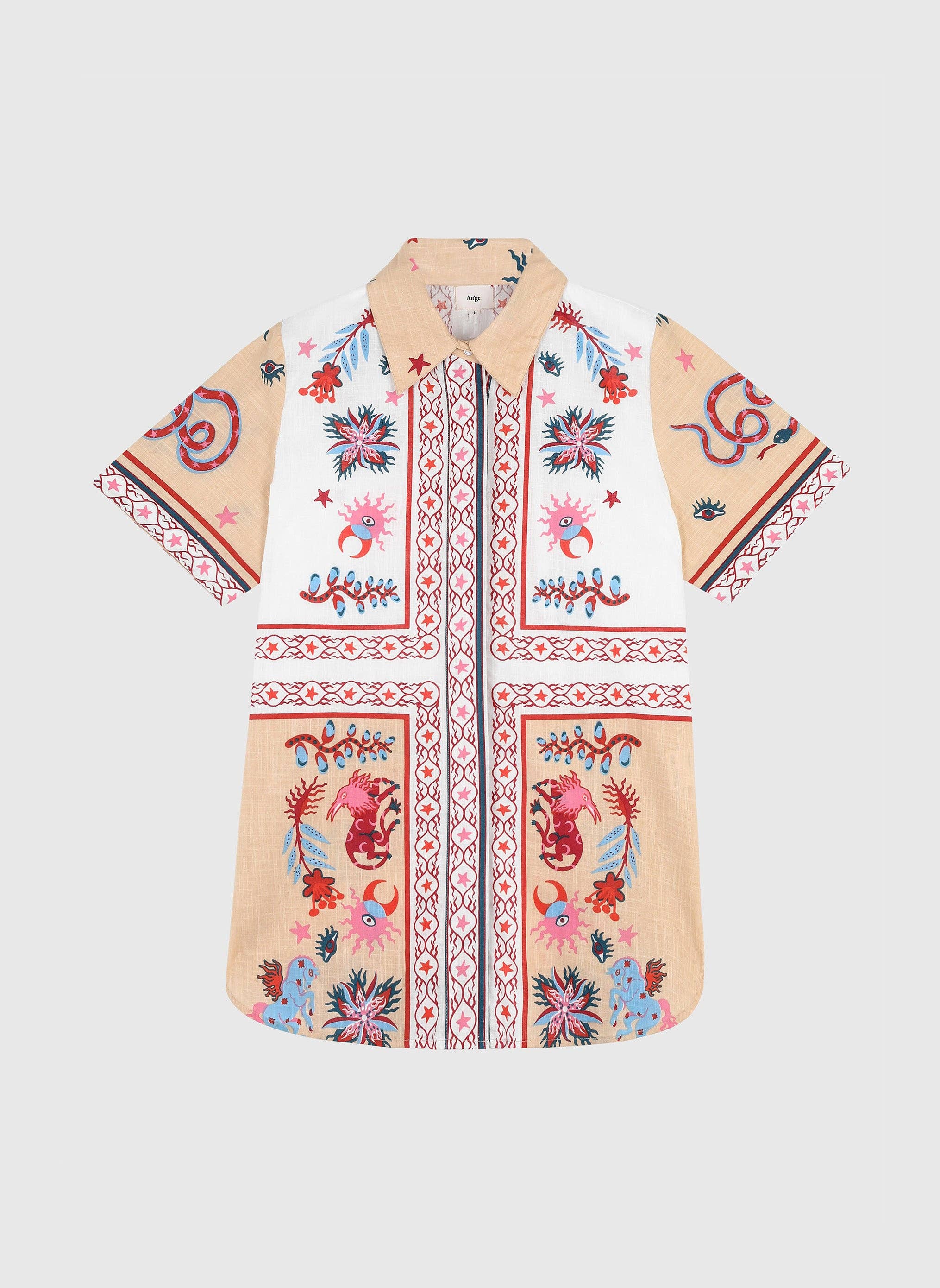 An'ge - Vente Chemise à col boutonné – femme - CHEMISE SOADY lovegood peche6