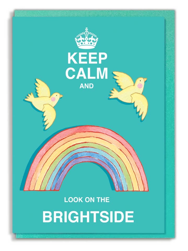 Keep Calm and Look on the Brightside Greeting Card for wholesale by HOOLI MOOLI