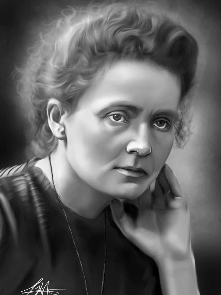 Marie Curie para venta al por mayor de Wayne Flint Digital Portraits