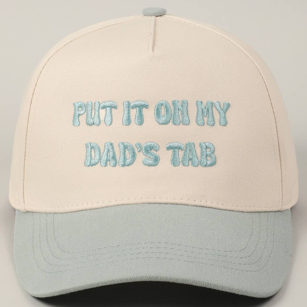 Fashion City - Wholesale Baseball Cap - Unisex - Put It On My Dad's Tab Embroidery Two-Tone Hat58