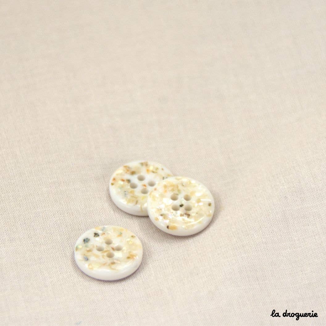 LA DROGUERIE - Wholesale Sewing Button/Snap - "Pretty Pebbles" Button 15 mm - Button 15 mm10