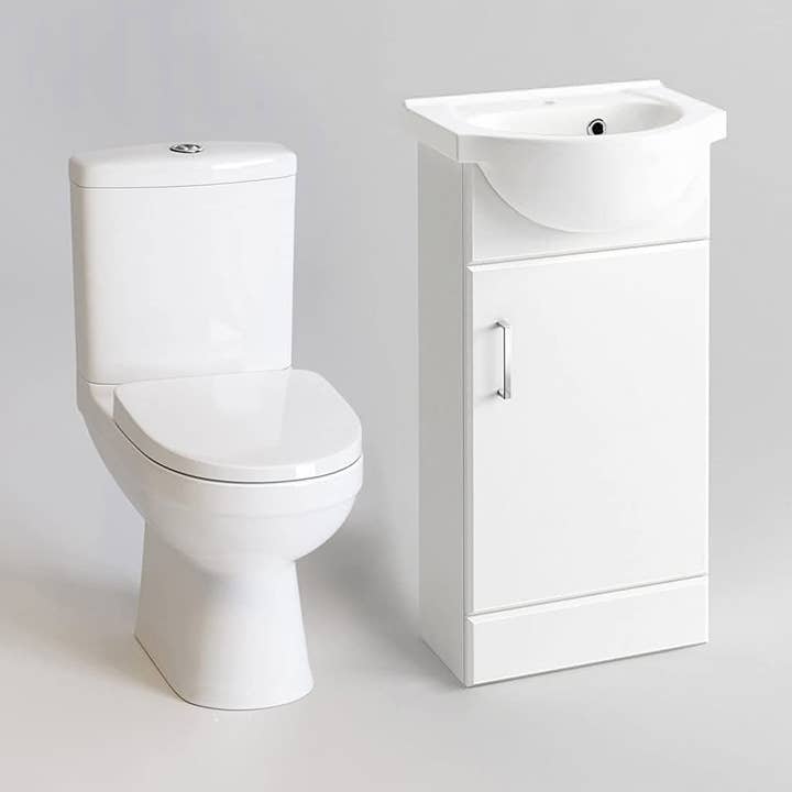 Petite Modern Bathroom Suite - Gloss White for wholesale by Bathroom4Less
