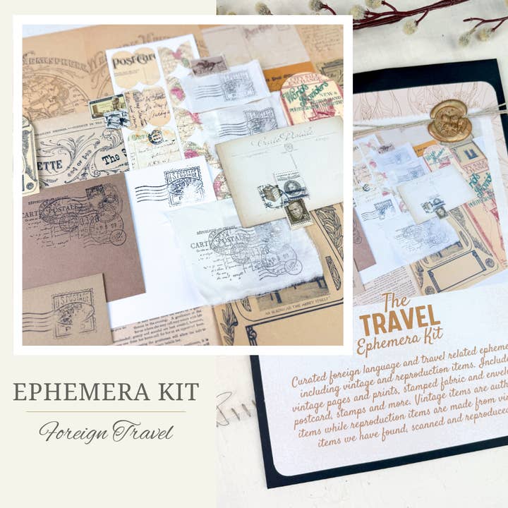 Travel Ephemera Kit for Paper Crafting for wholesale by A House of Books
