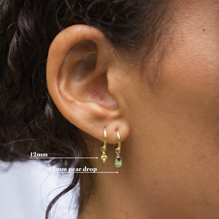 Koi Atelier - Wholesale Dangle Earrings - Abalone pendant earring gold1