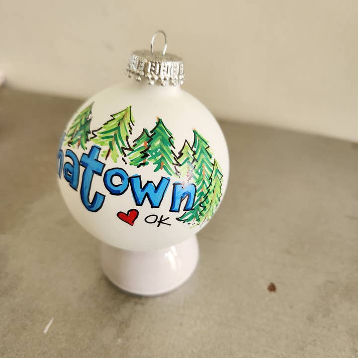Kirsten in Color - Wholesale Ornament - Custom Name Hand Painted Glass Ball Ornament