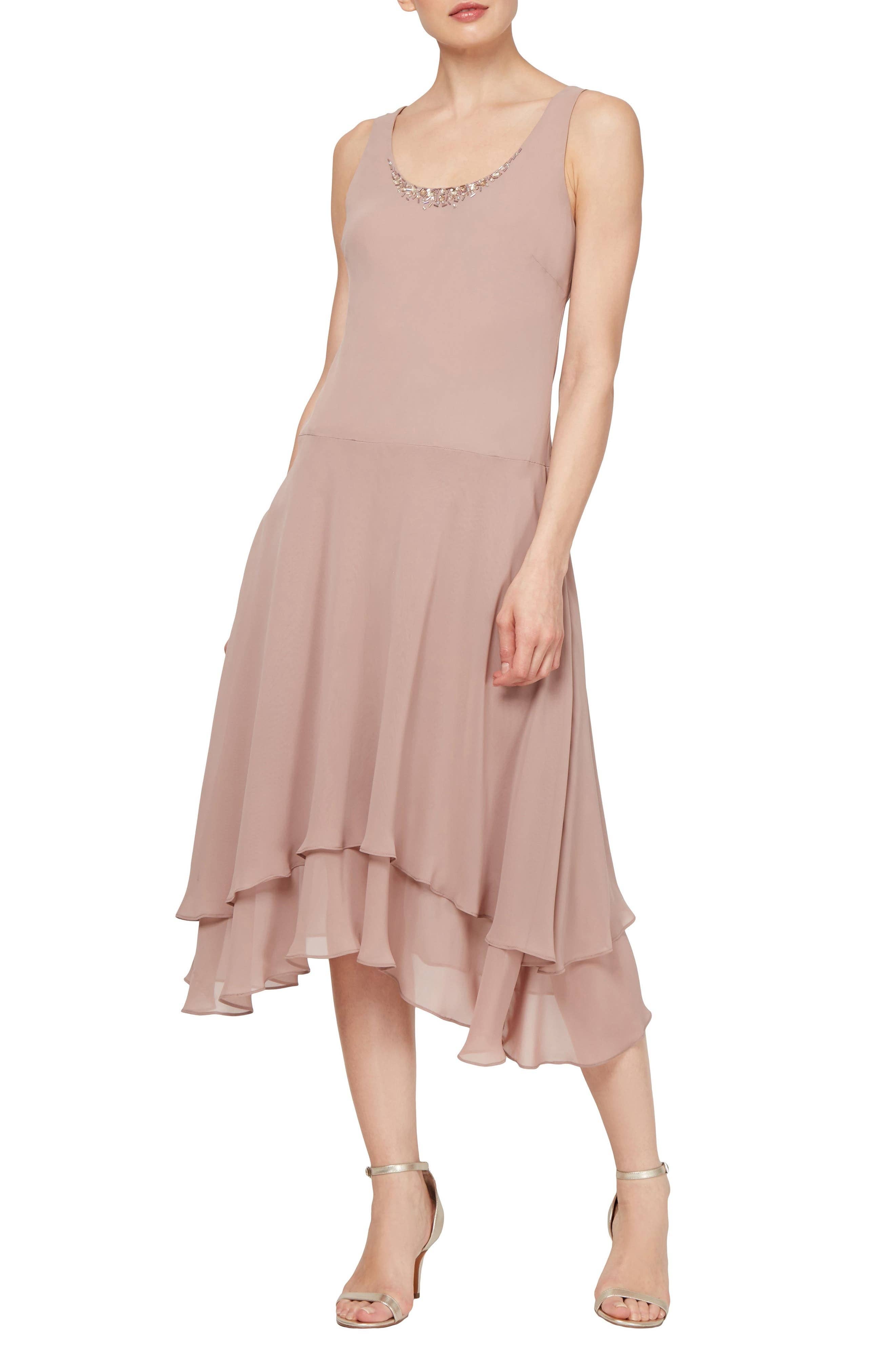 Immediate Apparel - Wholesale Dress - Women's - SL Fashion Beaded Trim Chiffon Dress Jacket Set4