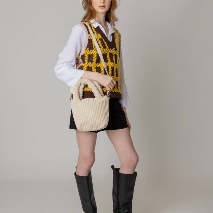 Do Everything In Love® - Wholesale Tote Bag - Women's - Corduroy Tote Bag6