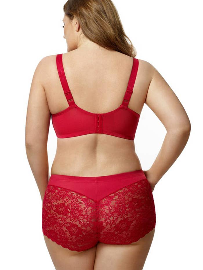 Lacey Curves Cheeky Panty 3311 Red for wholesale by Elila