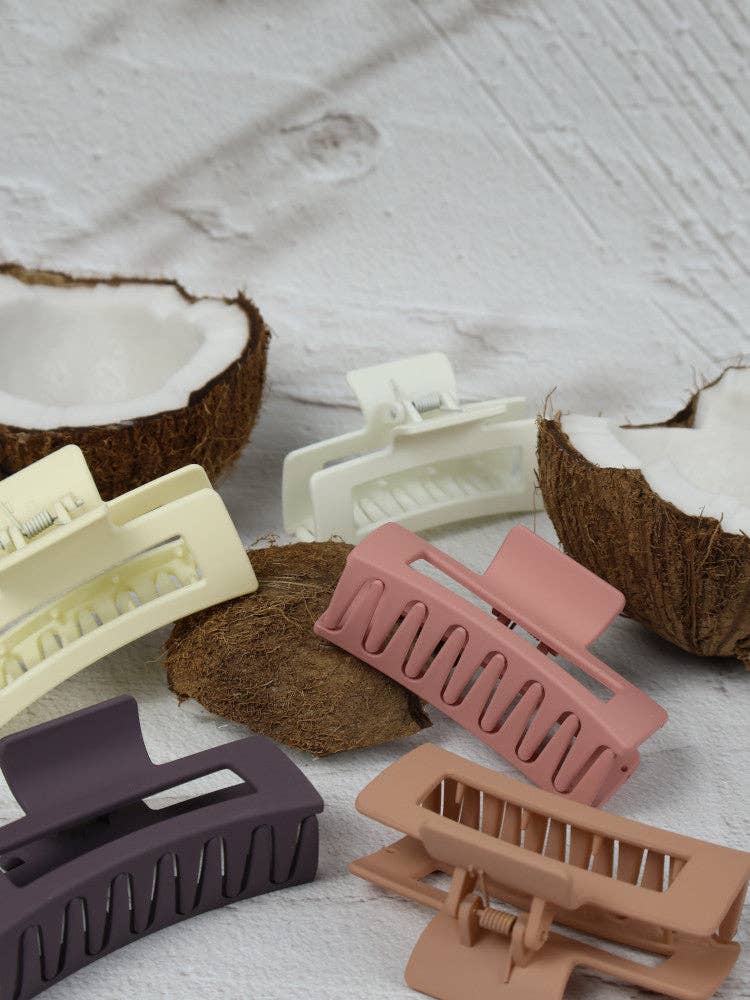 Nakoa The Label - Wholesale Hair Clip - Women's - Claw Clip - Elongated Rectangle - Pink Champagne1