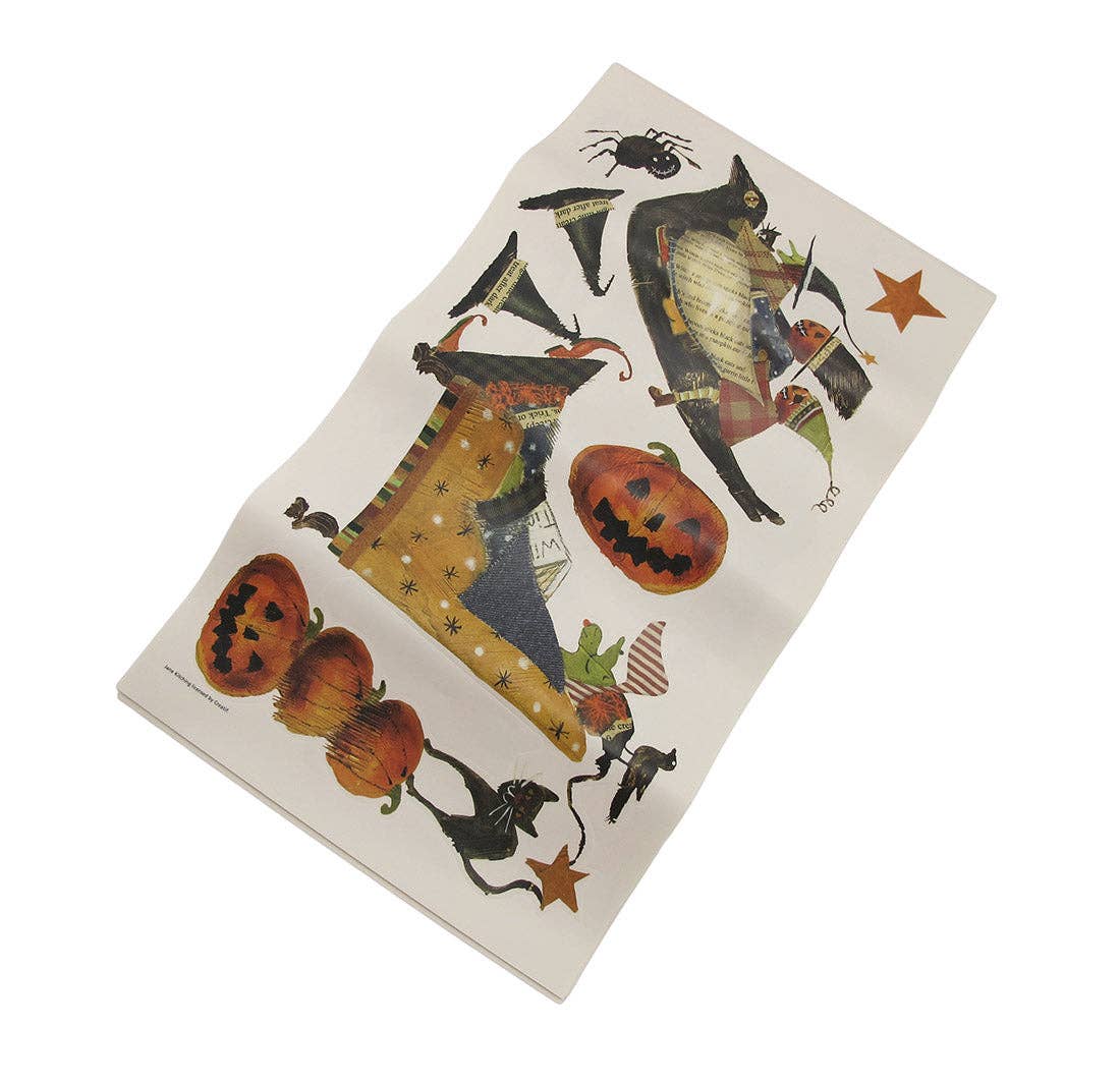 Things2Die4 – Engroshandel Vindues- og vægklistermærke – 23-delt vintage-inspireret Halloween vægdekoration af Jane Kitching, med hekse, katte og græskar til charmerende og uhyggelige forvandlinger af hjemmet til højtiden1
