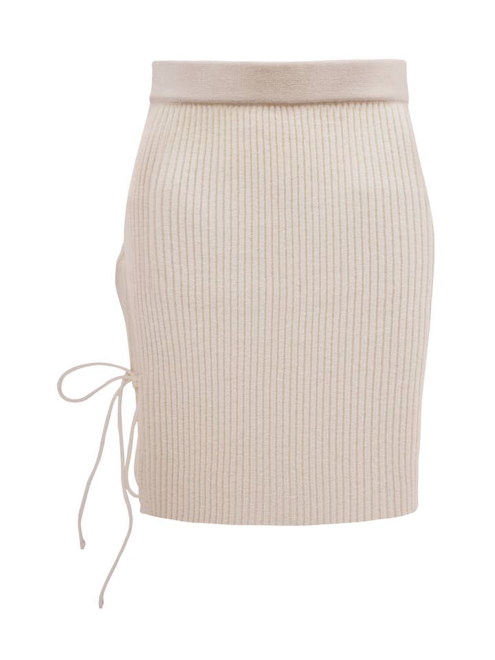 Pacific Knit Skirt Bone for wholesale by THIS IS A LOVE SONG