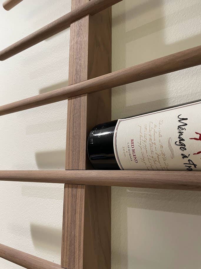 DmsDesignTeam – wholesale Wall-mounted shelf – Unique Vertical Oak Wine Rack19