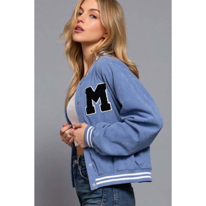 Paperdoll - Wholesale Varsity/Baseball Jacket - Women's - LONG SLV CODUROY VARSITY JACKET5