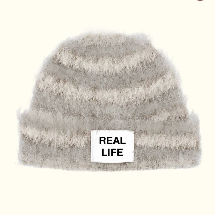 Gorro en laine VTD rayures grises pour la vente par Verb to do