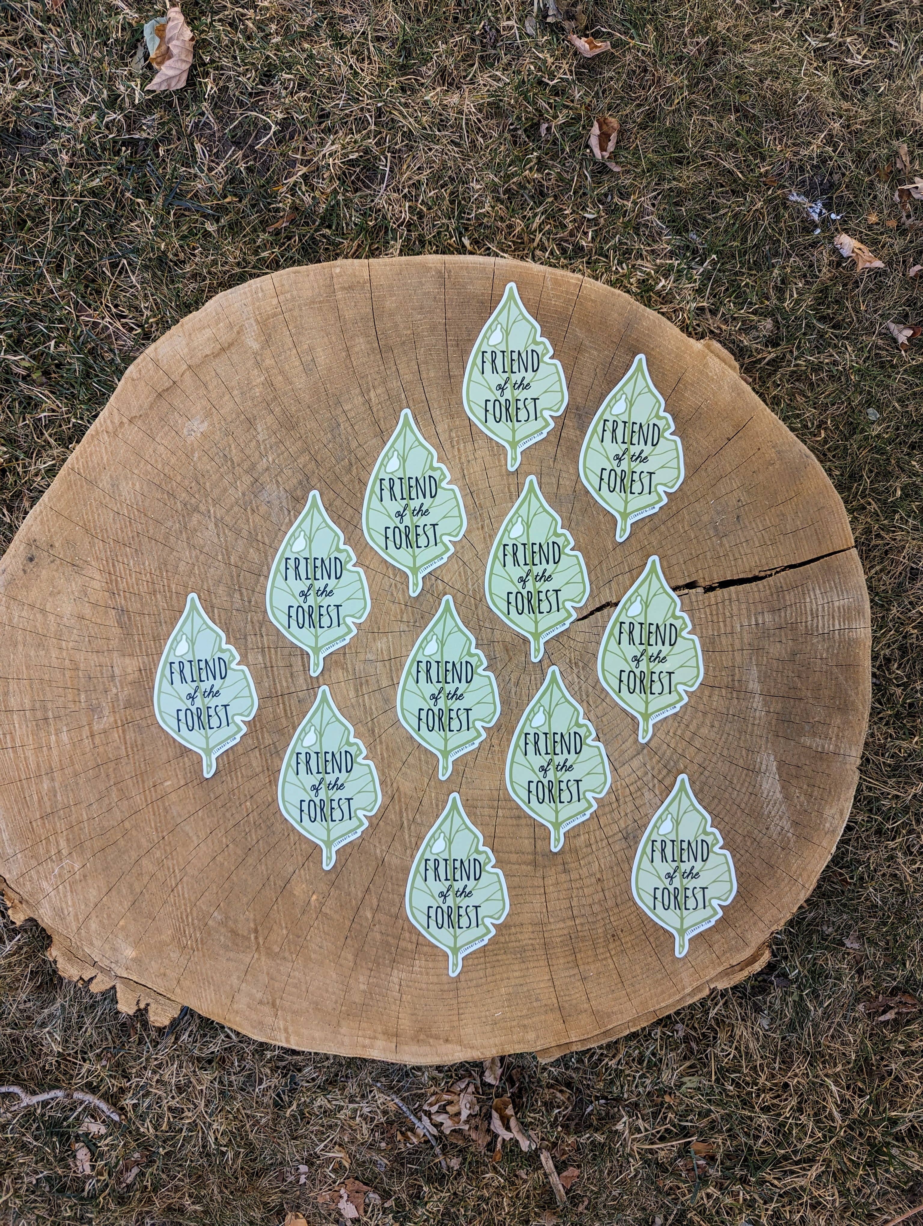 ilikesara | art + goods - Wholesale Sticker - sticker | friend of the forest leaf1