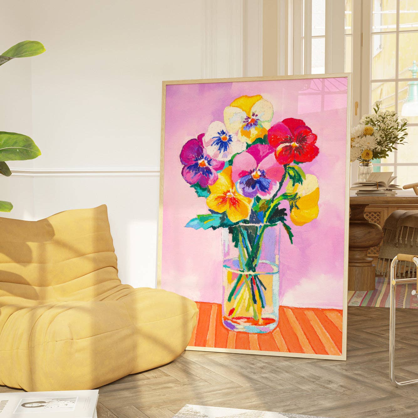 Julia Ockert – Impressão artística por atacado – Impressão de Arte Pansies In Wonderland1