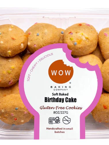 Gluten-Free Birthday Cake Cookies Bakery Tubs for wholesale by WOW Baking Company