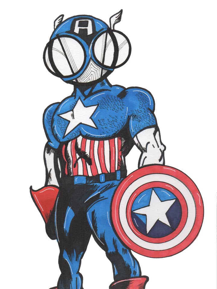 Captain America Art Print for wholesale by Harth Creations